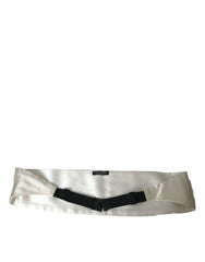 Dolce & Gabbana White Men Wide Waist Silk Belt Cummerbund -  Men´s Cummerbund -  Dolce & Gabbana.