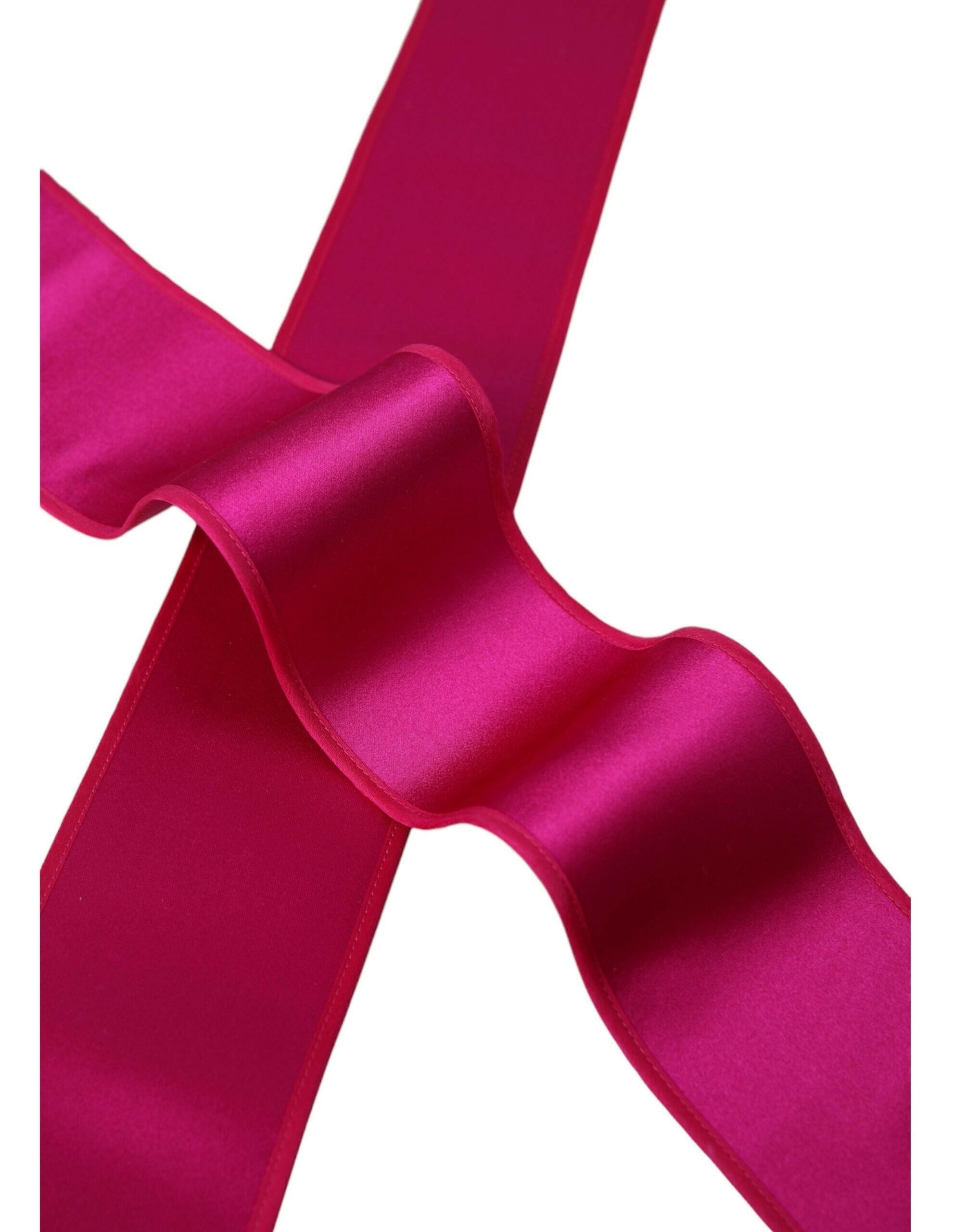 Dolce & Gabbana Fuchsia Pink Silk Waist Women Belt -   -  Dolce & Gabbana.