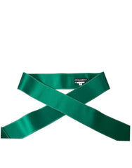Dolce & Gabbana Green Silk Satin Waist Women Belt -   -  Dolce & Gabbana.