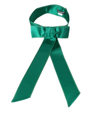 Dolce & Gabbana Green Silk Satin Waist Women Belt -   -  Dolce & Gabbana.