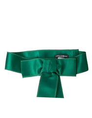 Dolce & Gabbana Green Silk Satin Waist Women Belt -   -  Dolce & Gabbana.
