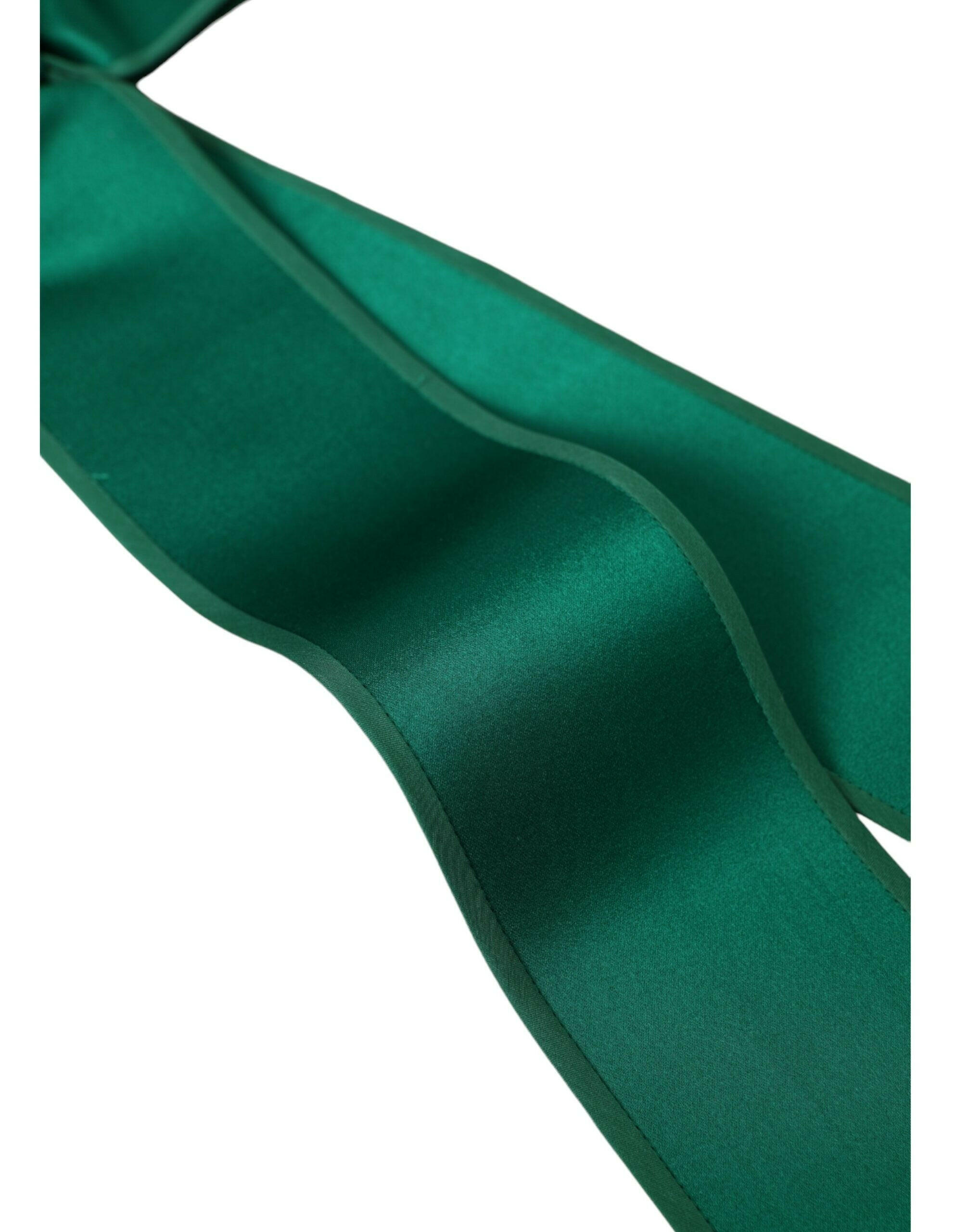 Dolce & Gabbana Green Silk Satin Waist Women Belt -   -  Dolce & Gabbana.