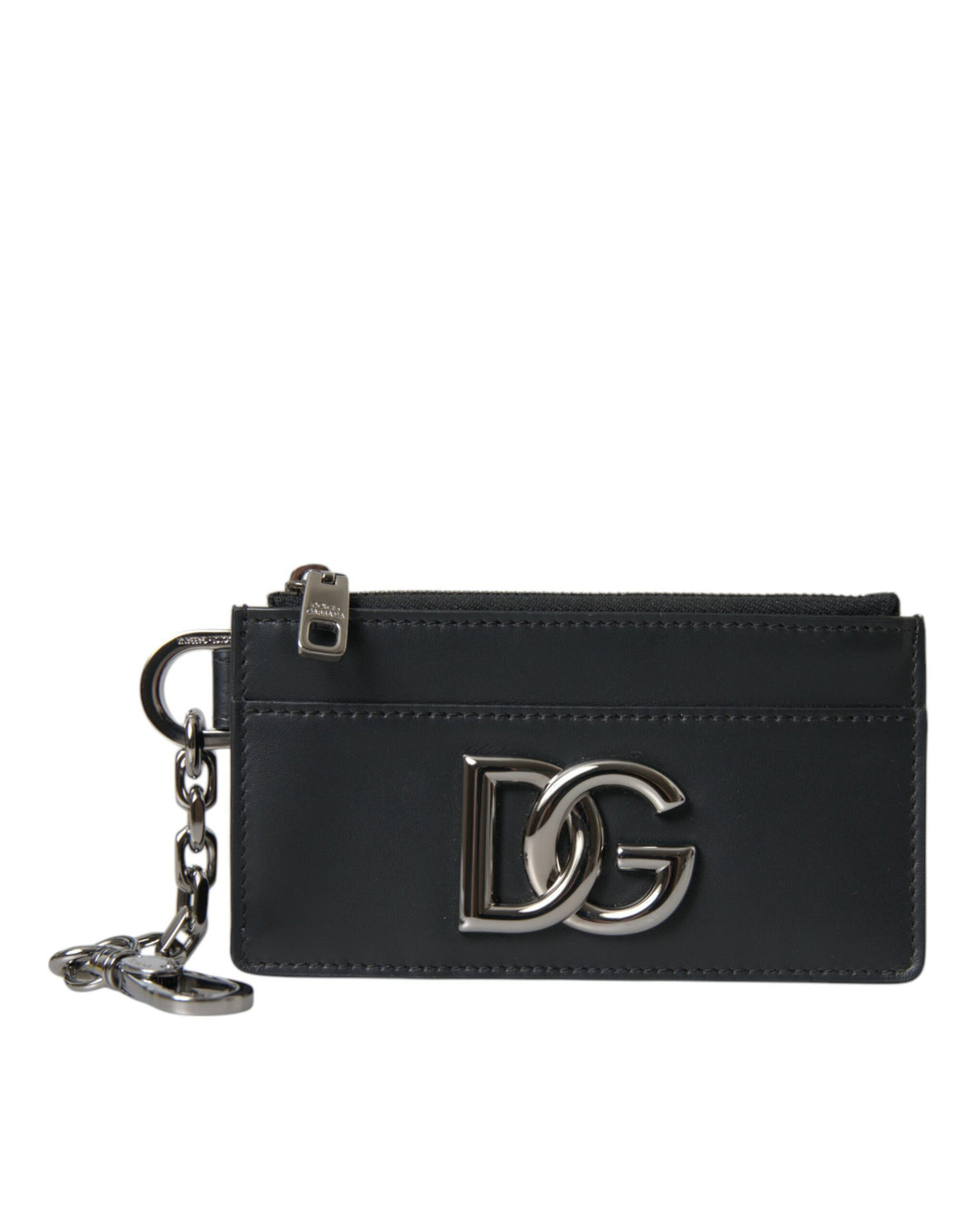 Dolce & Gabbana Black Calfskin Leather DG Logo Card Holder Wallet Men -   -  Dolce & Gabbana.