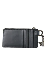 Dolce & Gabbana Black Calfskin Leather DG Logo Card Holder Wallet Men -   -  Dolce & Gabbana.