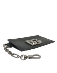 Dolce & Gabbana Black Calfskin Leather DG Logo Card Holder Wallet Men -   -  Dolce & Gabbana.