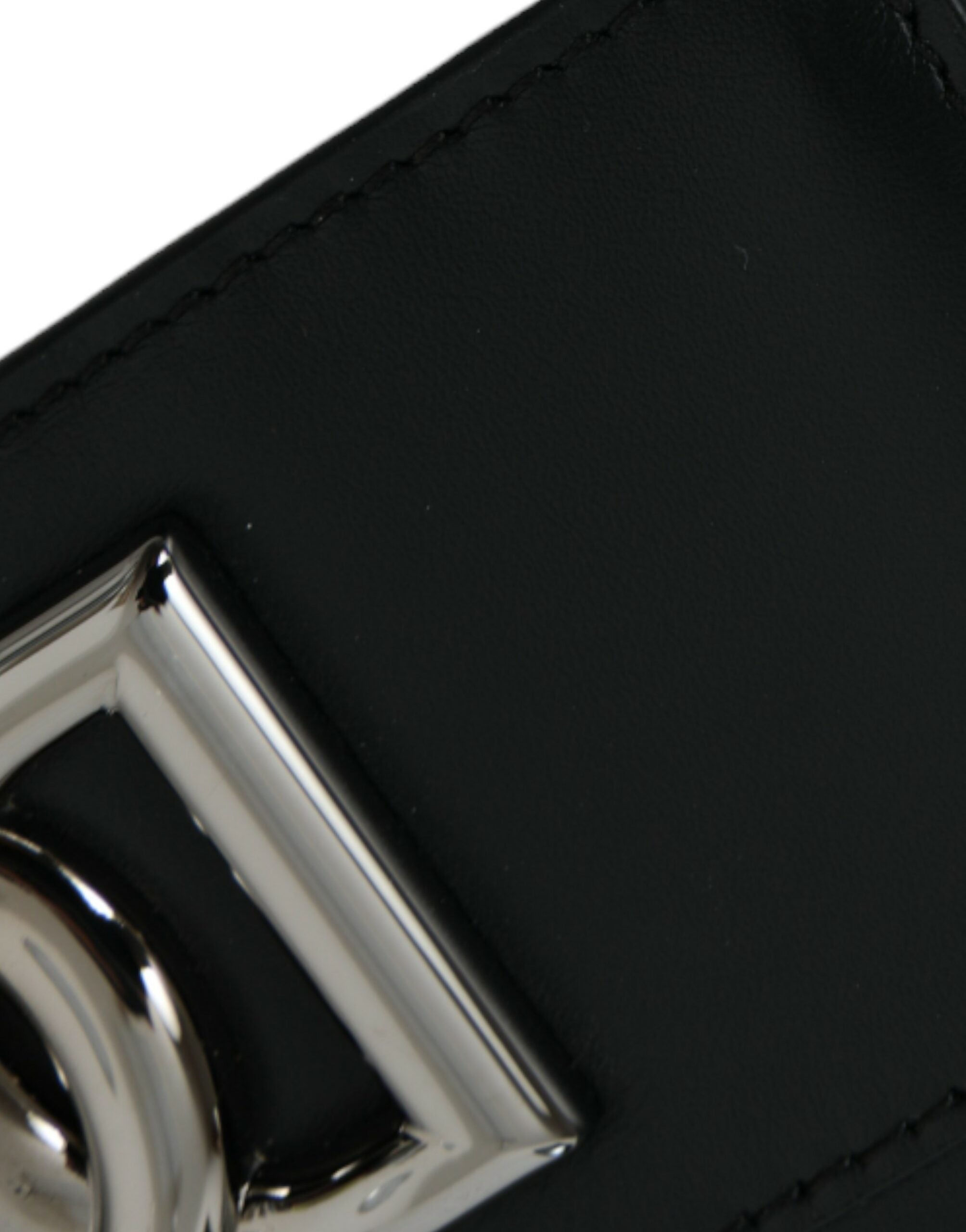 Dolce & Gabbana Black Calfskin Leather DG Logo Card Holder Wallet Men -   -  Dolce & Gabbana.