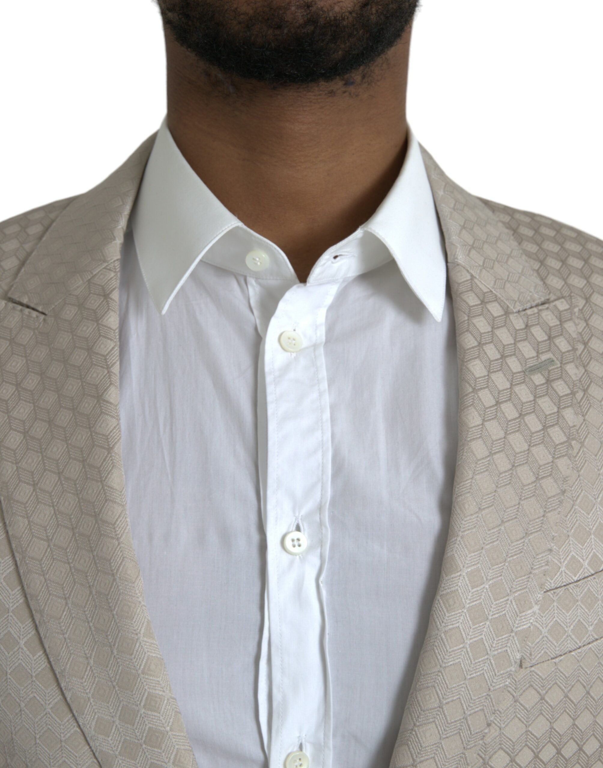 Dolce & Gabbana Beige MARTINI Single Breasted Coat Blazer -   -  Dolce & Gabbana.
