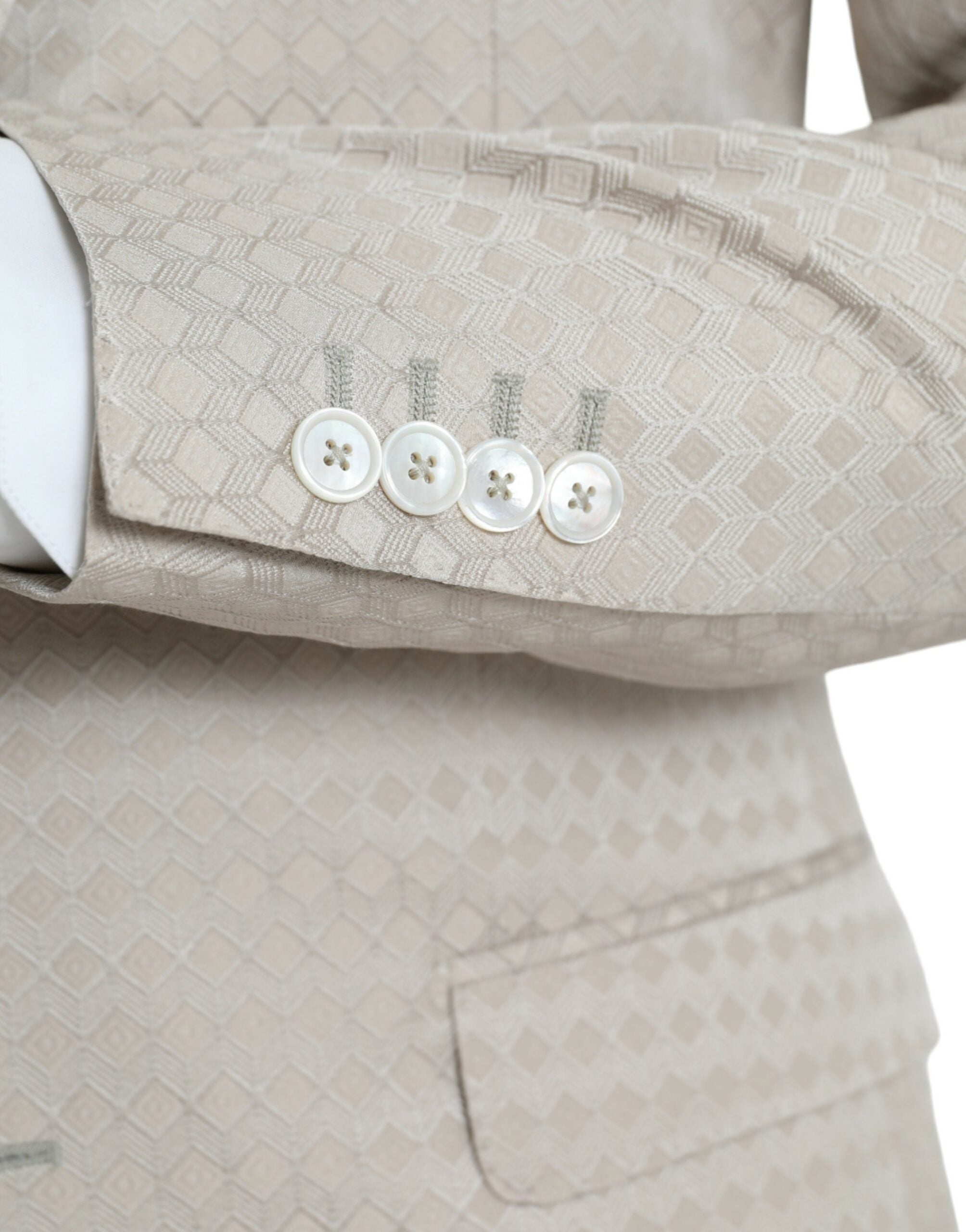 Dolce & Gabbana Beige MARTINI Single Breasted Coat Blazer -   -  Dolce & Gabbana.
