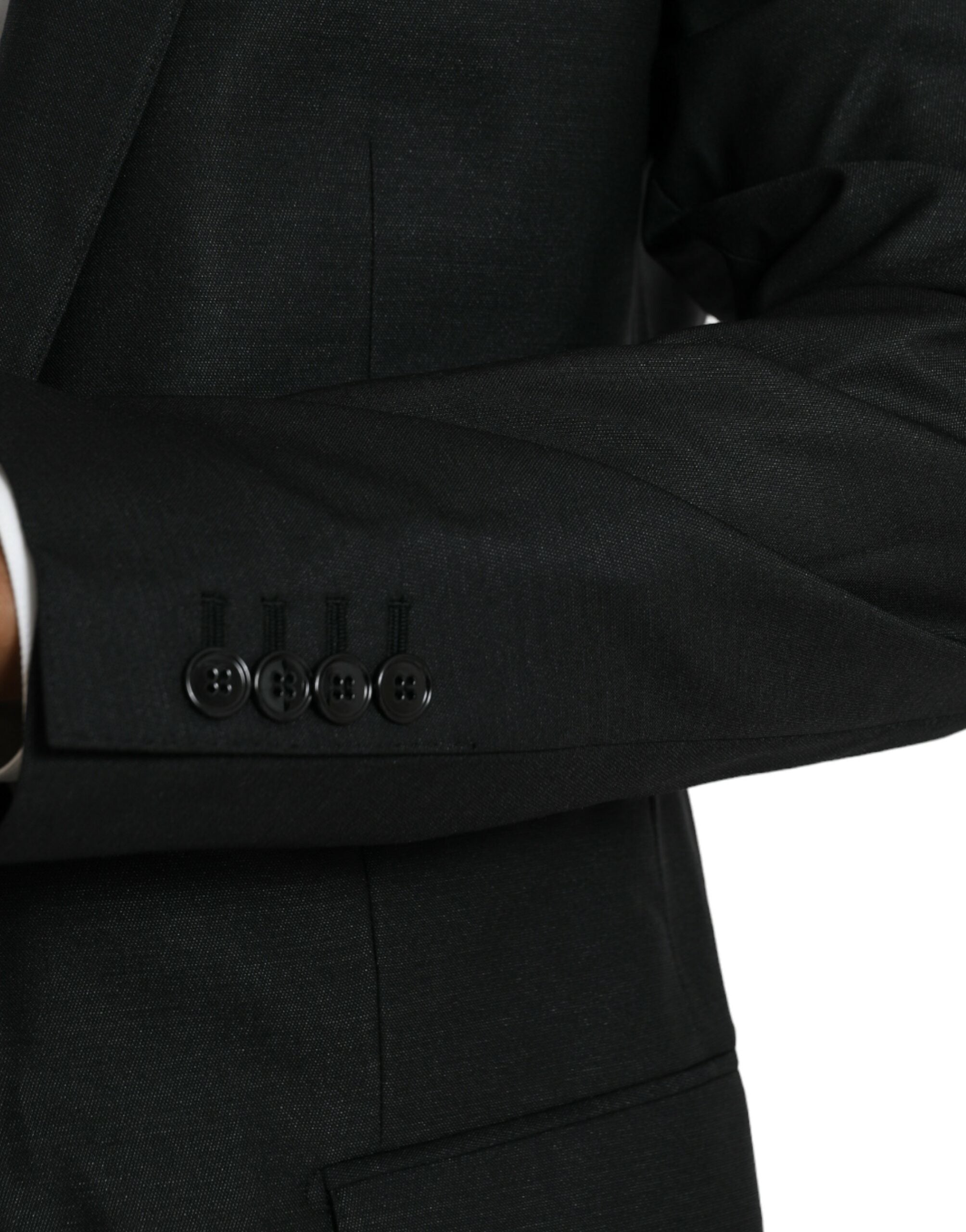 Dolce & Gabbana Black Wool Notch SingleBreasted Coat Blazer -   -  Dolce & Gabbana.