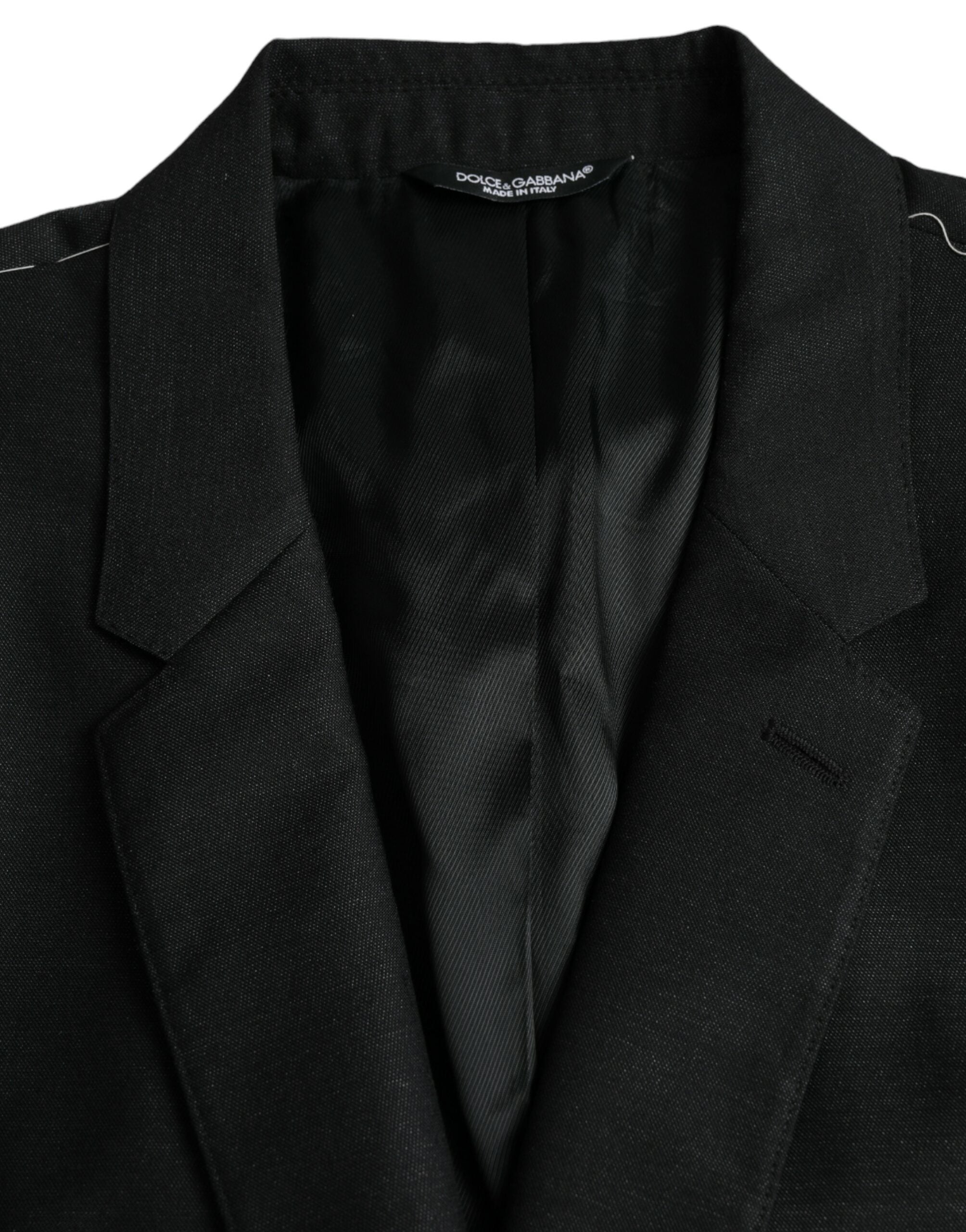 Dolce & Gabbana Black Wool Notch SingleBreasted Coat Blazer -   -  Dolce & Gabbana.