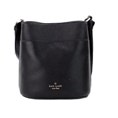 Kate Spade Leila Small Black Pebbled Leather Bucket Shoulder Crossbody Bag -  Luxury Cross Body Bag for Women -  Kate Spade.