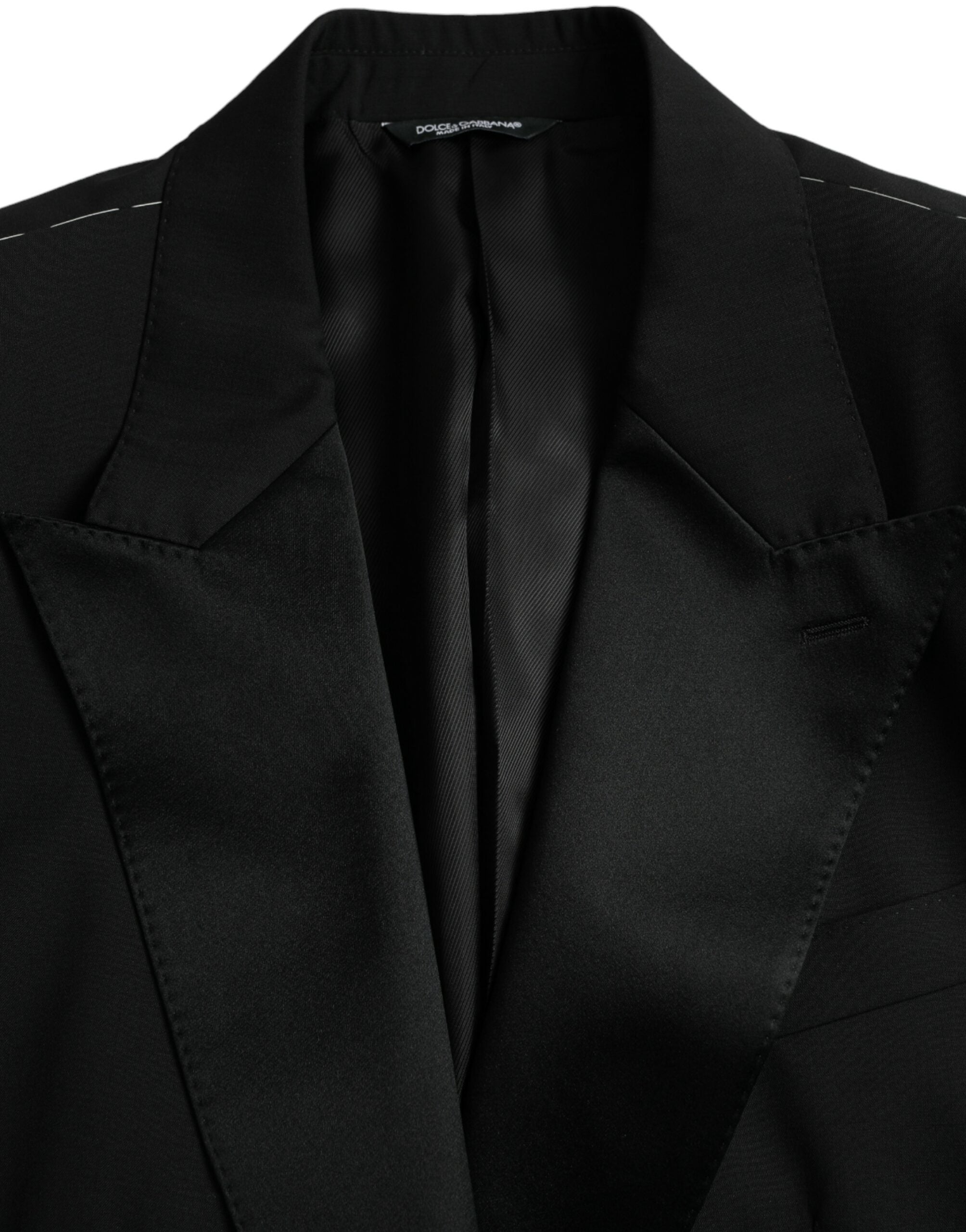 Dolce & Gabbana Black SICILIA Single Breasted Coat Blazer -   -  Dolce & Gabbana.