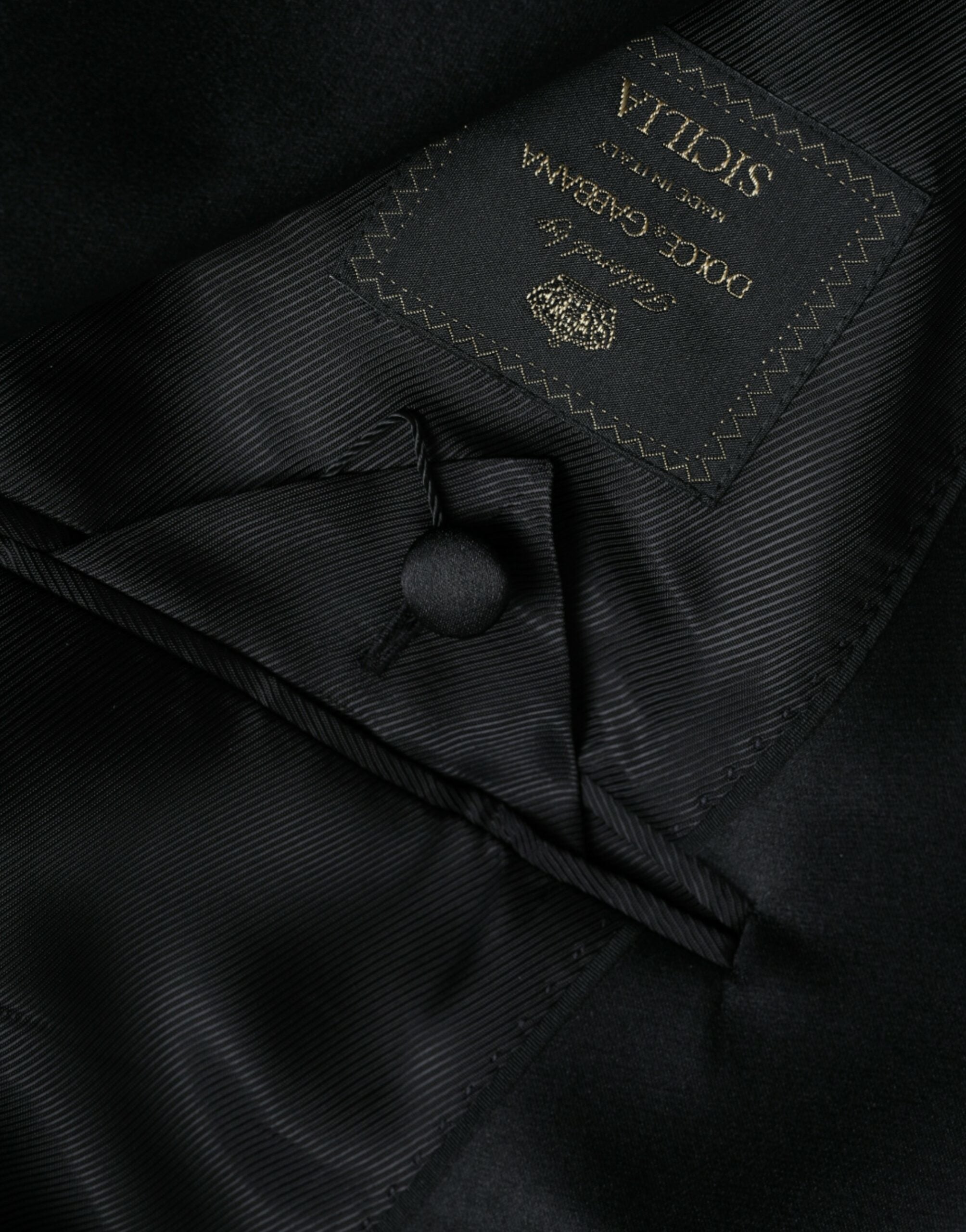 Dolce & Gabbana Black SICILIA Single Breasted Coat Blazer -   -  Dolce & Gabbana.
