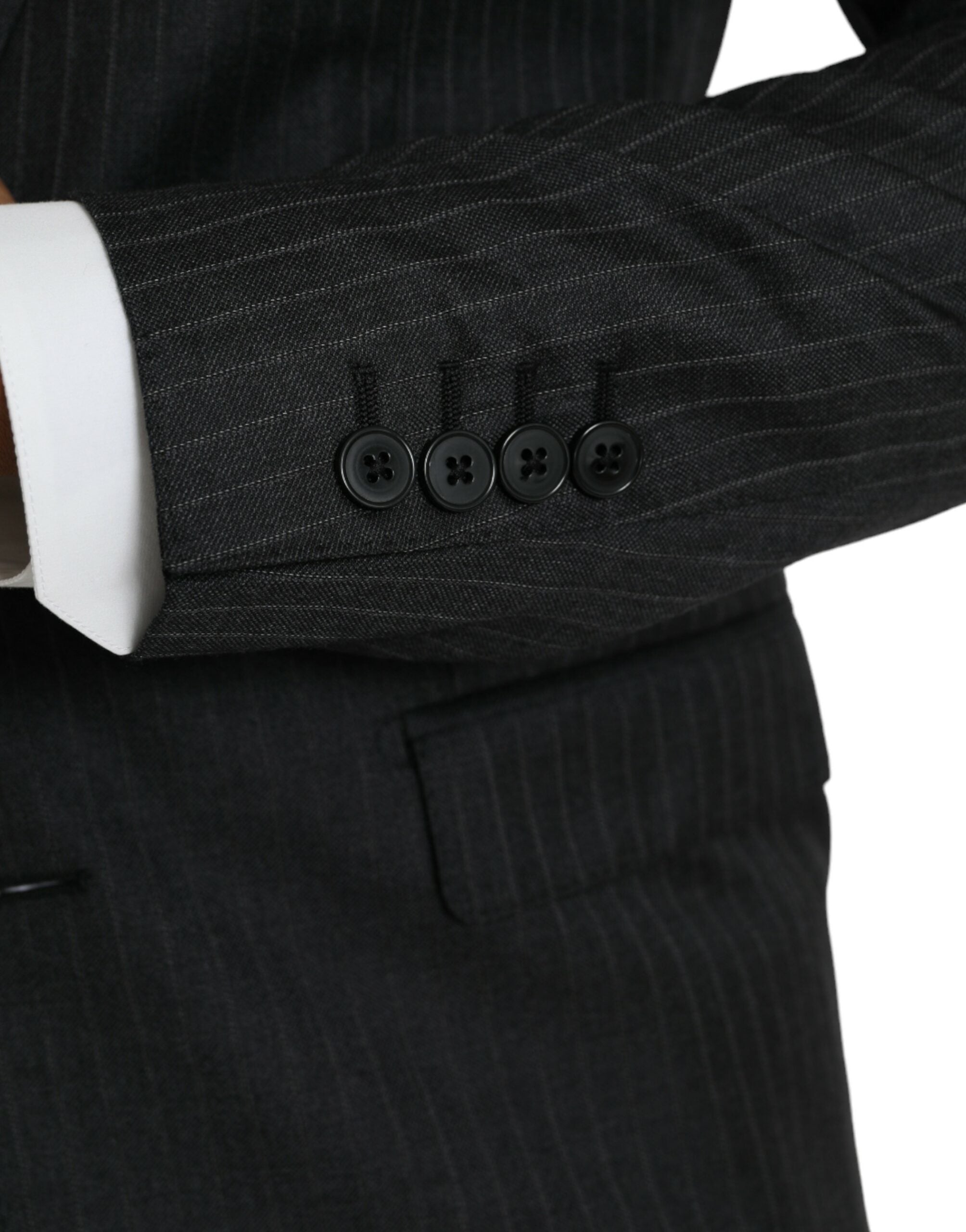 Dolce & Gabbana Black Stripe MARTINI Single Breasted Coat Blazer -   -  Dolce & Gabbana.