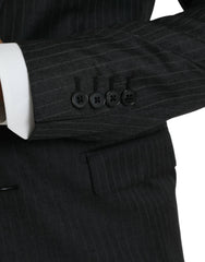 Dolce & Gabbana Black Stripe MARTINI Single Breasted Coat Blazer -   -  Dolce & Gabbana.