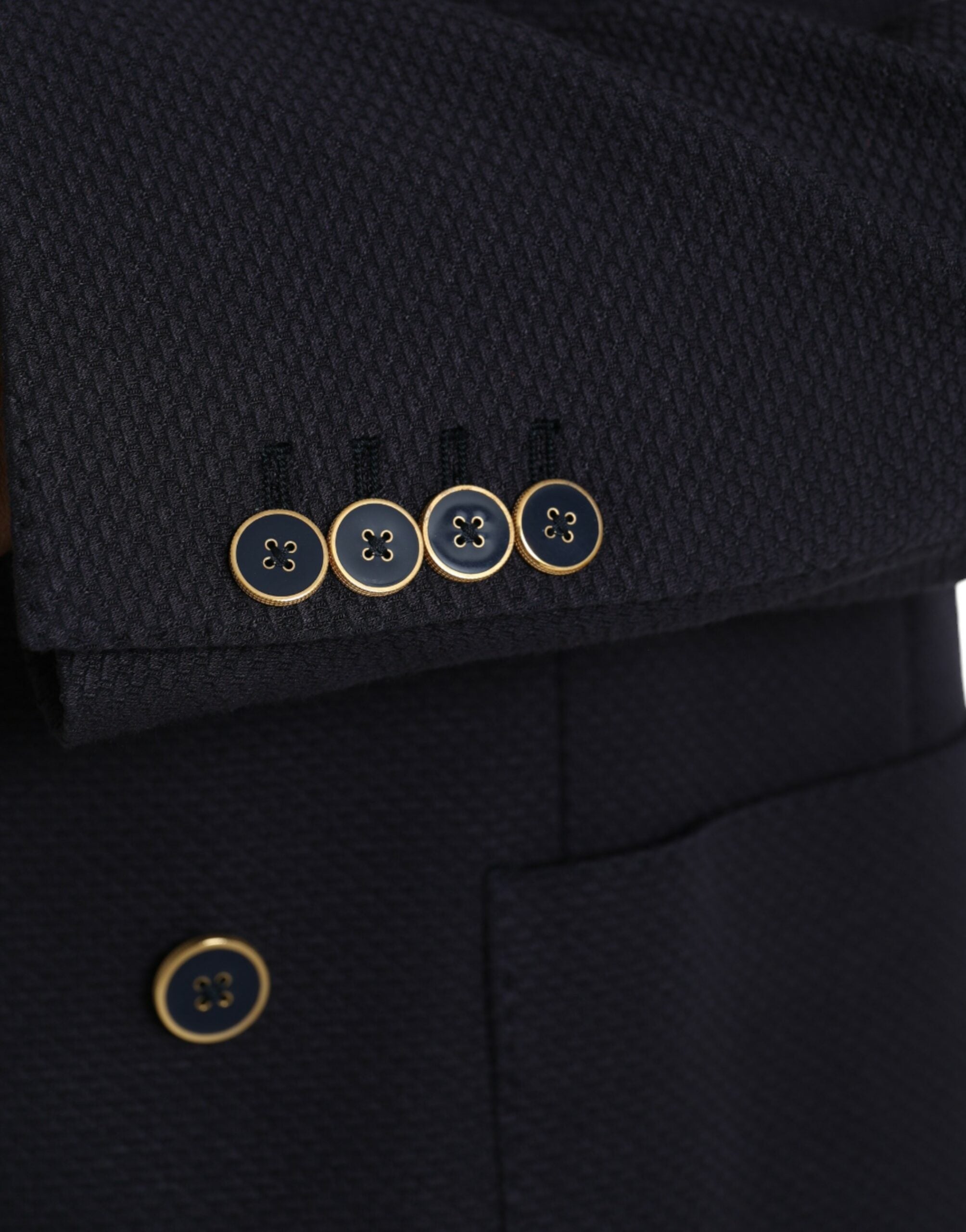 Dolce & Gabbana Dark Blue Crown Bee Double Breasted Blazer -   -  Dolce & Gabbana.