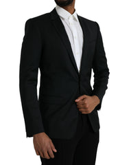 Dolce & Gabbana Black Wool MARTINI Single Breasted Blazer -   -  Dolce & Gabbana.
