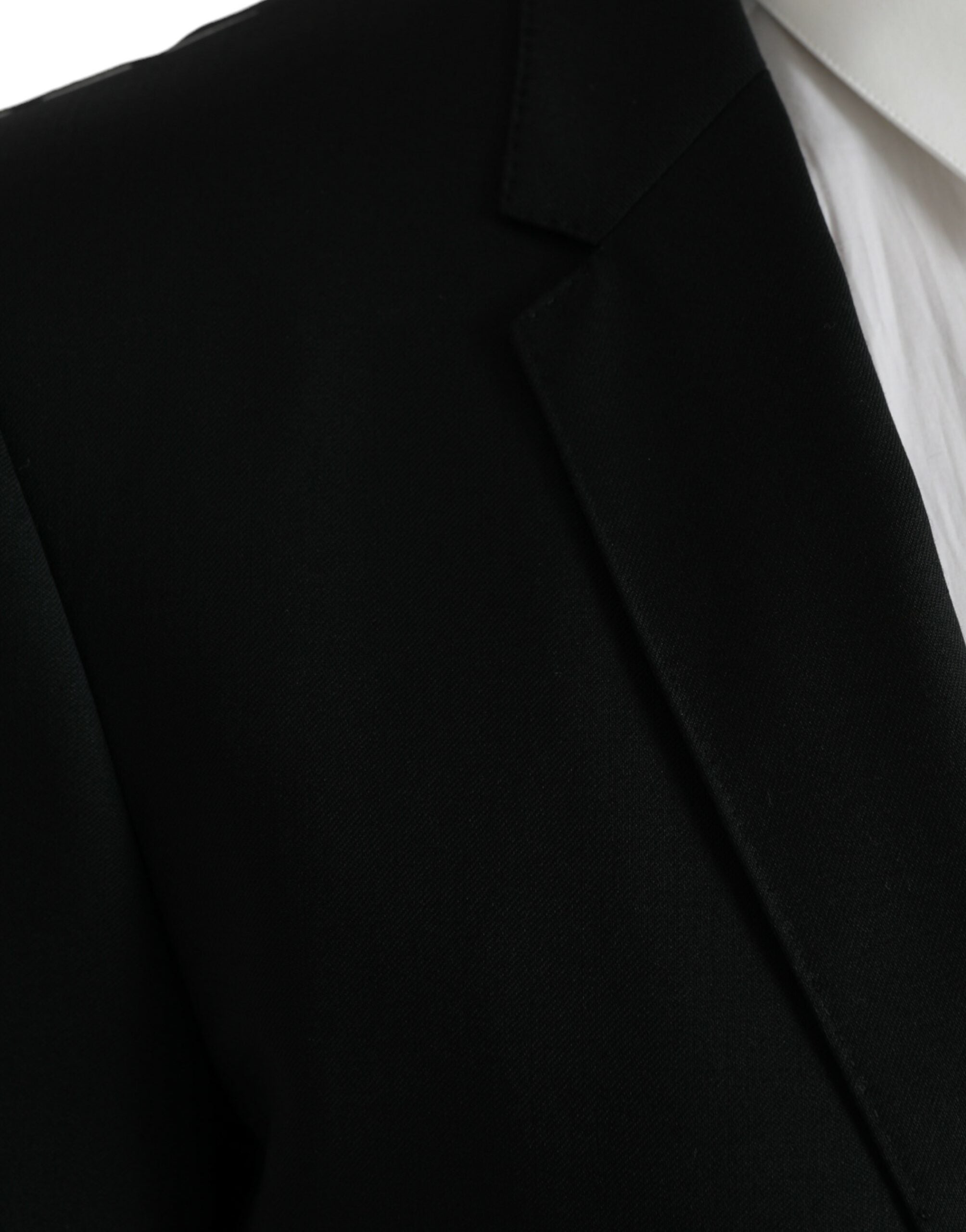 Dolce & Gabbana Black Wool MARTINI Single Breasted Blazer -   -  Dolce & Gabbana.