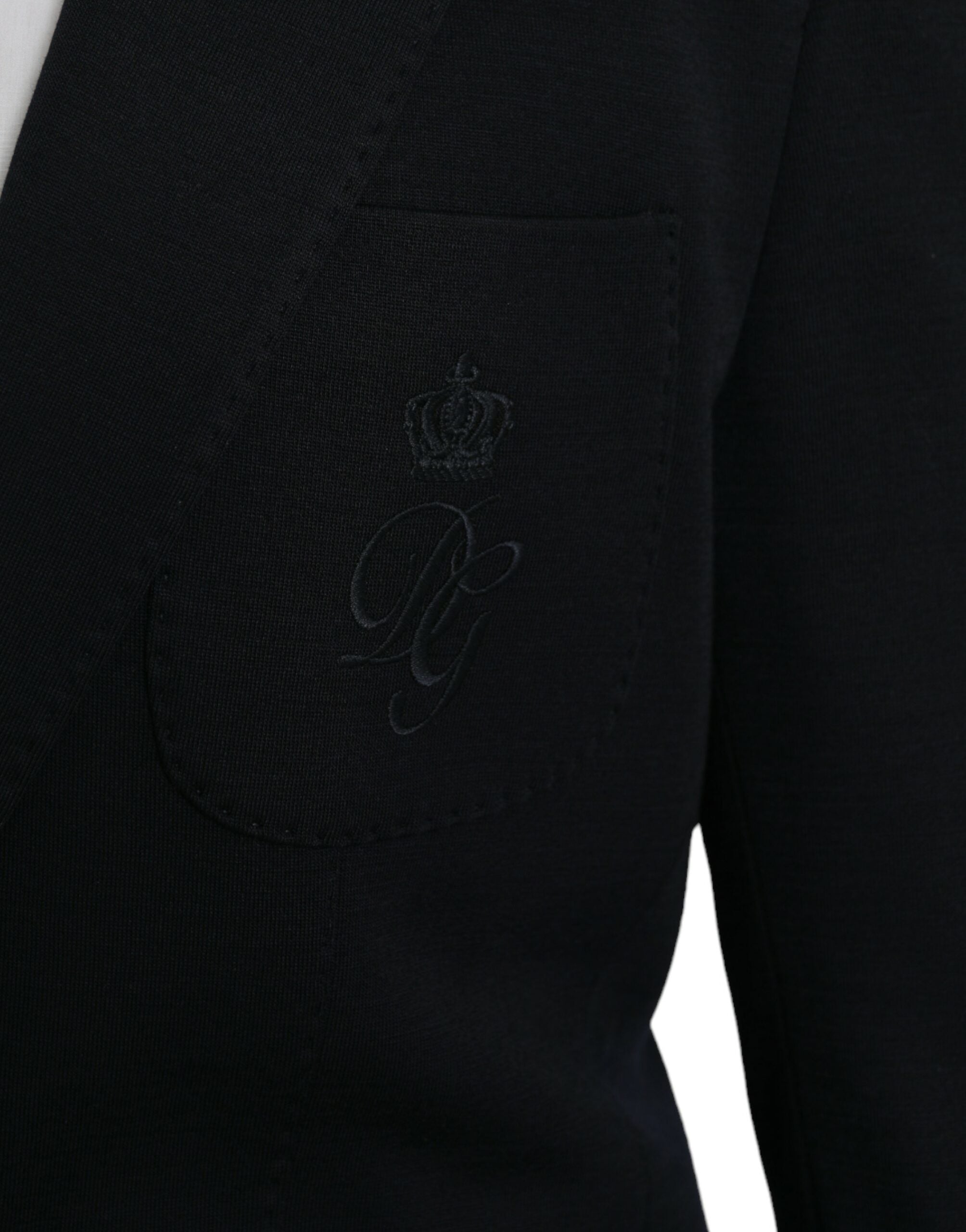 Dolce & Gabbana Black Wool Notch Single Breasted Coat Blazer -   -  Dolce & Gabbana.