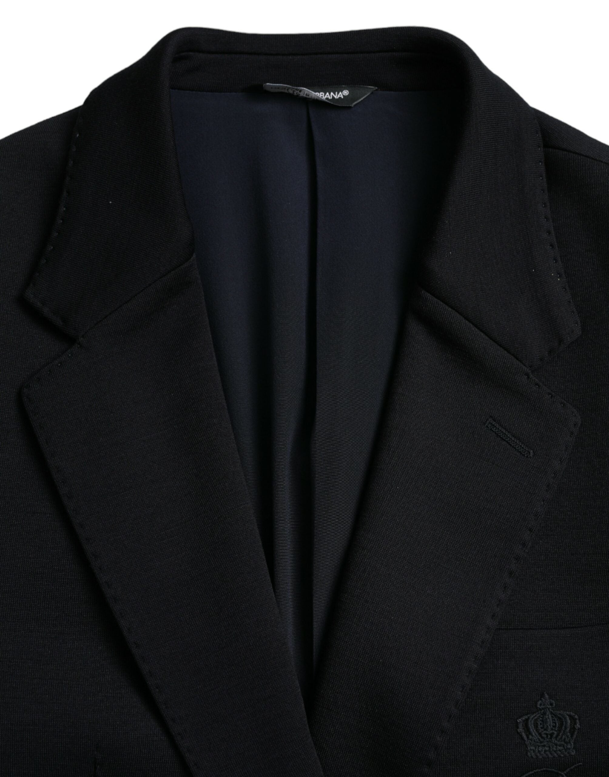 Dolce & Gabbana Black Wool Notch Single Breasted Coat Blazer -   -  Dolce & Gabbana.