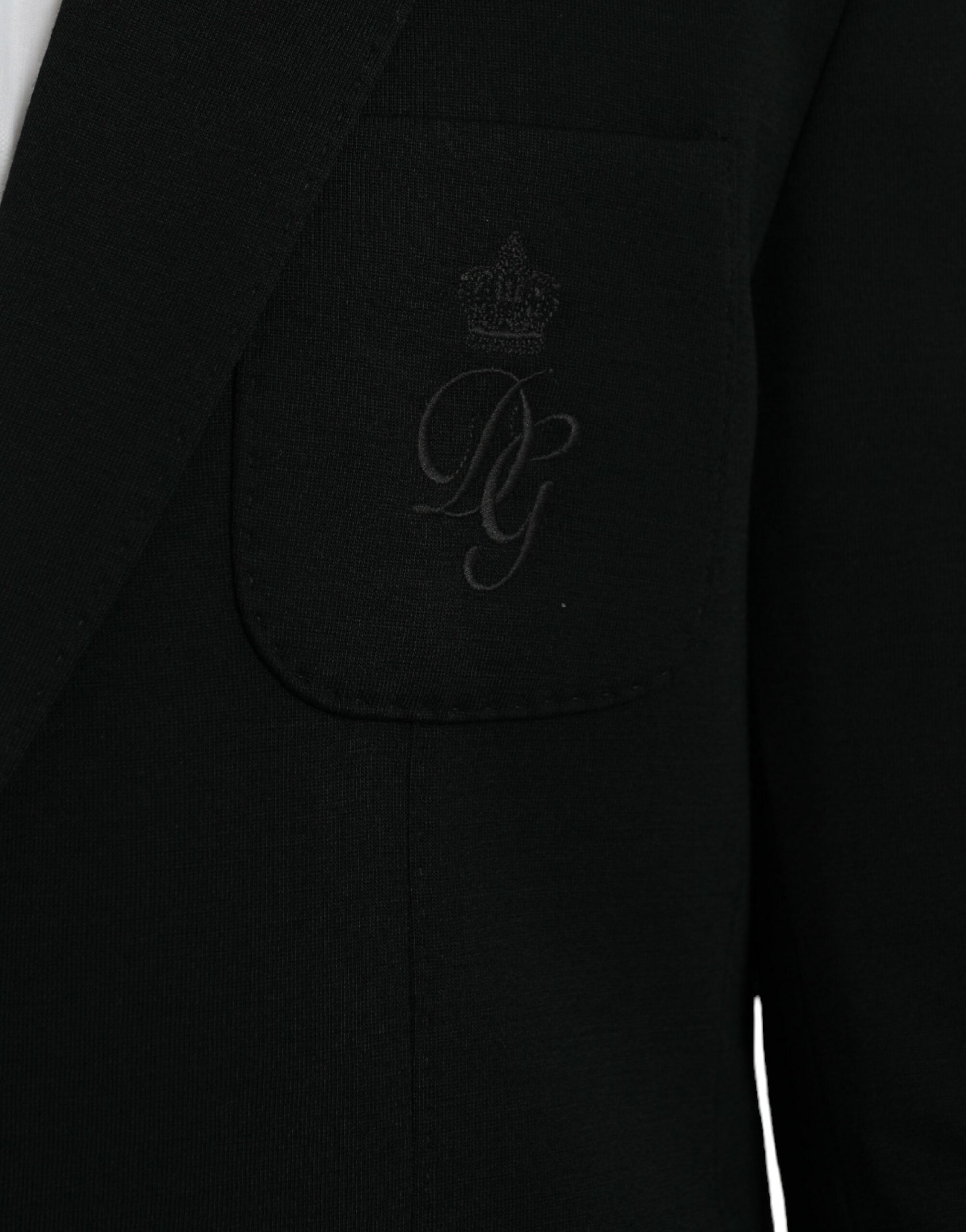 Dolce & Gabbana Black Wool Notch Single Breasted Coat Blazer -   -  Dolce & Gabbana.