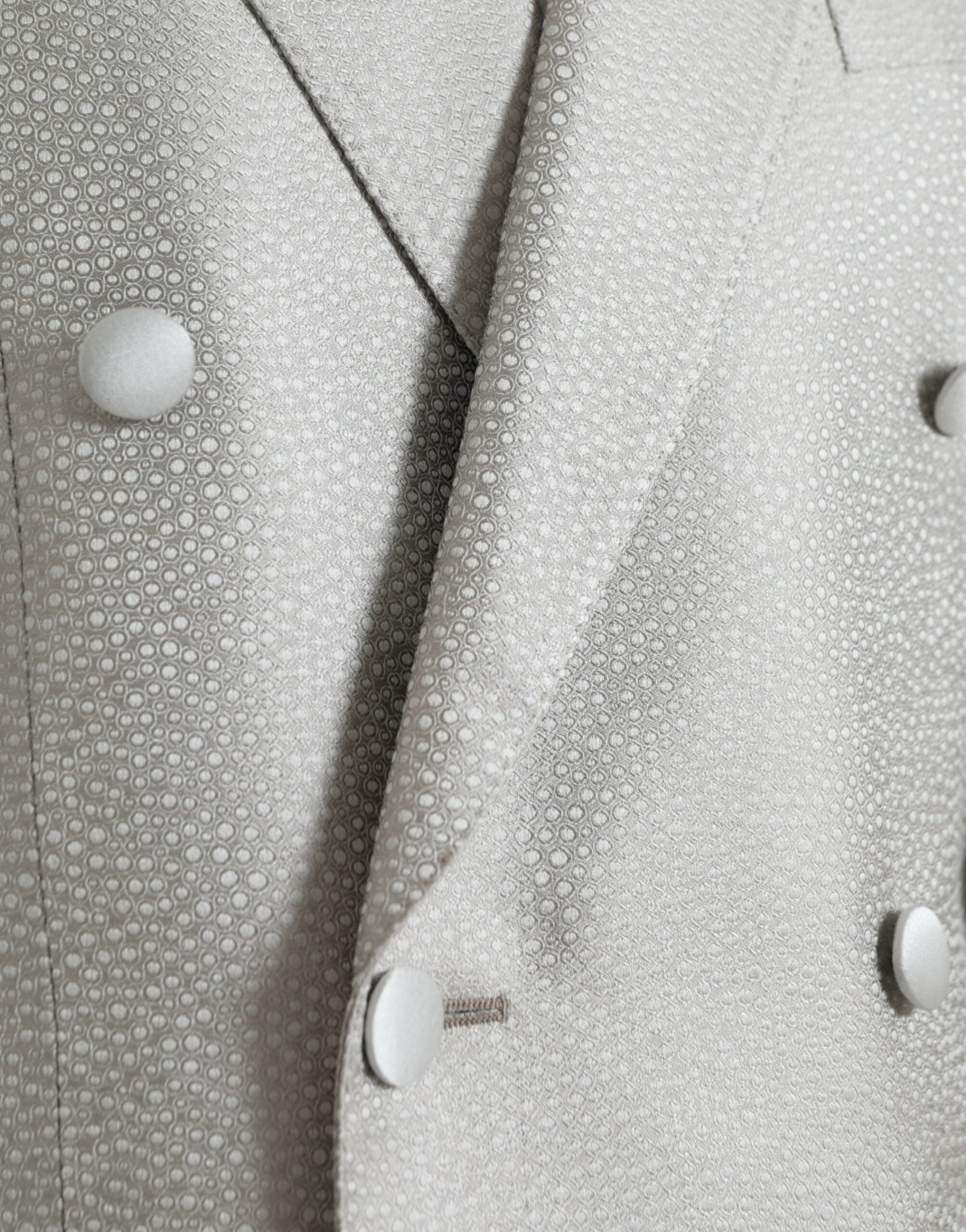 Dolce & Gabbana Off White MARTINI Double Breasted Coat Blazer -   -  Dolce & Gabbana.