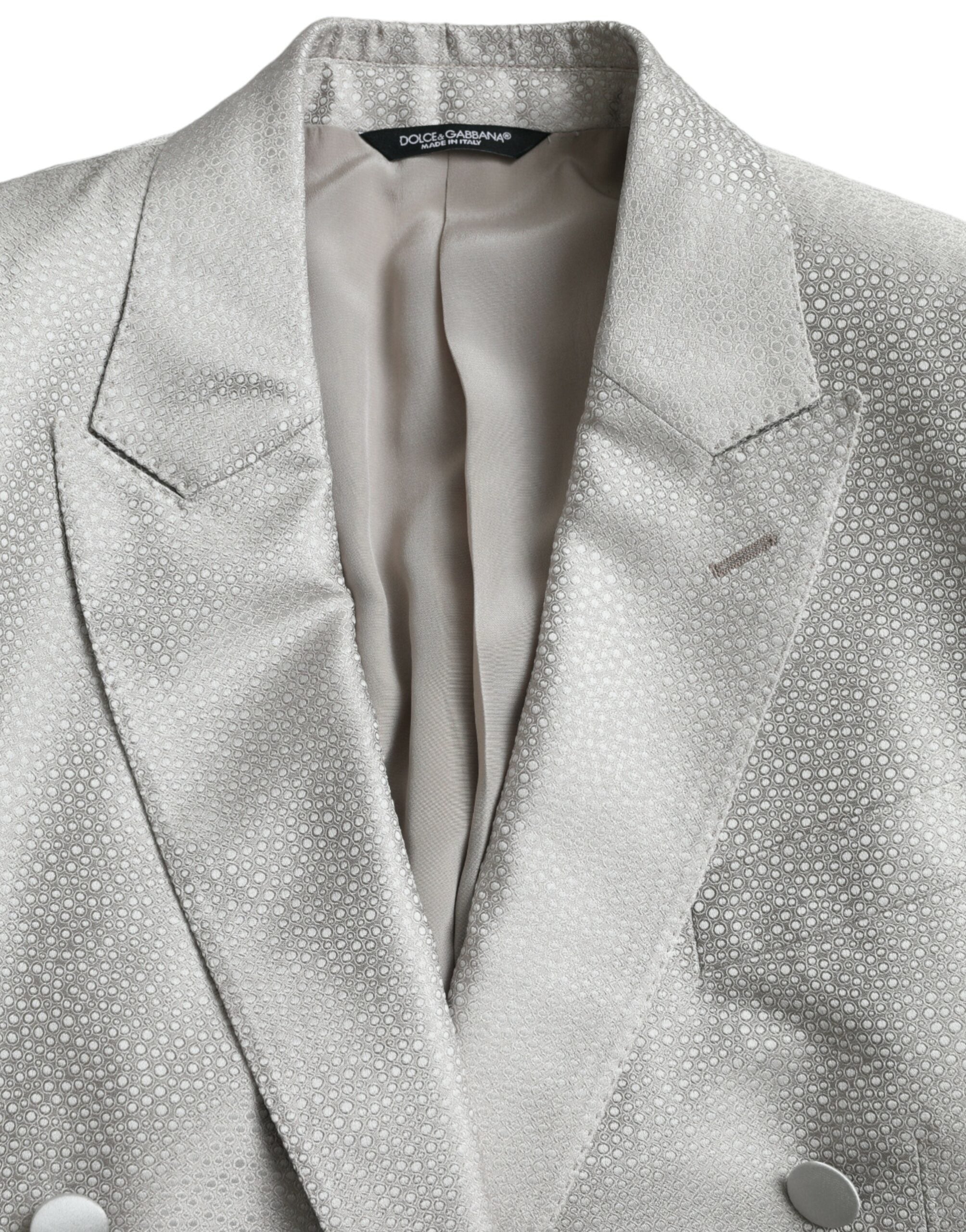 Dolce & Gabbana Off White MARTINI Double Breasted Coat Blazer -   -  Dolce & Gabbana.