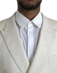 Dolce & Gabbana White Wool MARTINI Double Breasted Blazer -   -  Dolce & Gabbana.