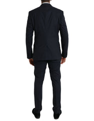 Dolce & Gabbana Dark Blue MARTINI Wool Formal 3 Piece Suit -   -  Dolce & Gabbana.