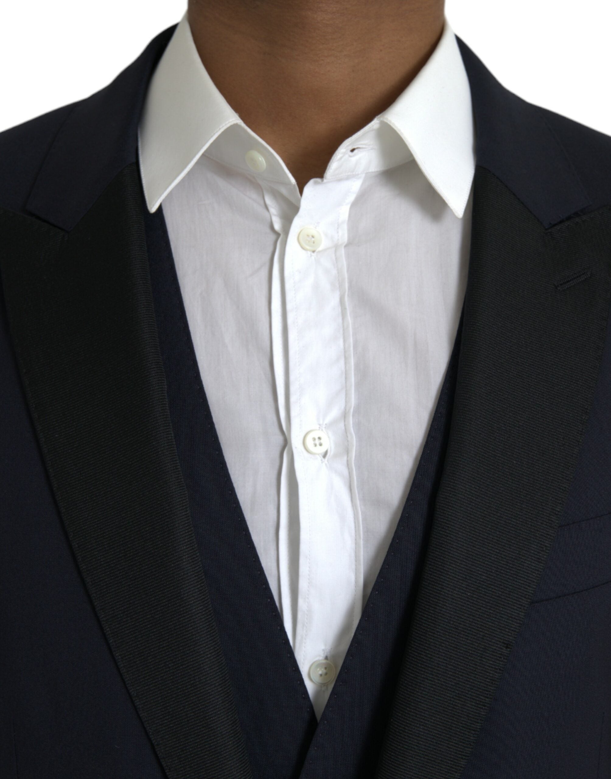 Dolce & Gabbana Dark Blue MARTINI Wool Formal 3 Piece Suit -   -  Dolce & Gabbana.