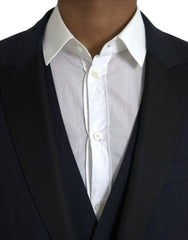 Dolce & Gabbana Dark Blue MARTINI Wool Formal 3 Piece Suit -   -  Dolce & Gabbana.