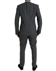 Dolce & Gabbana Gray Plaid Wool MARTINI Formal 2 Piece Suit -   -  Dolce & Gabbana.