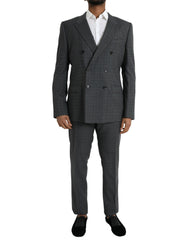 Dolce & Gabbana Gray Plaid Wool MARTINI Formal 2 Piece Suit -   -  Dolce & Gabbana.
