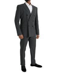 Dolce & Gabbana Gray Plaid Wool MARTINI Formal 2 Piece Suit -   -  Dolce & Gabbana.