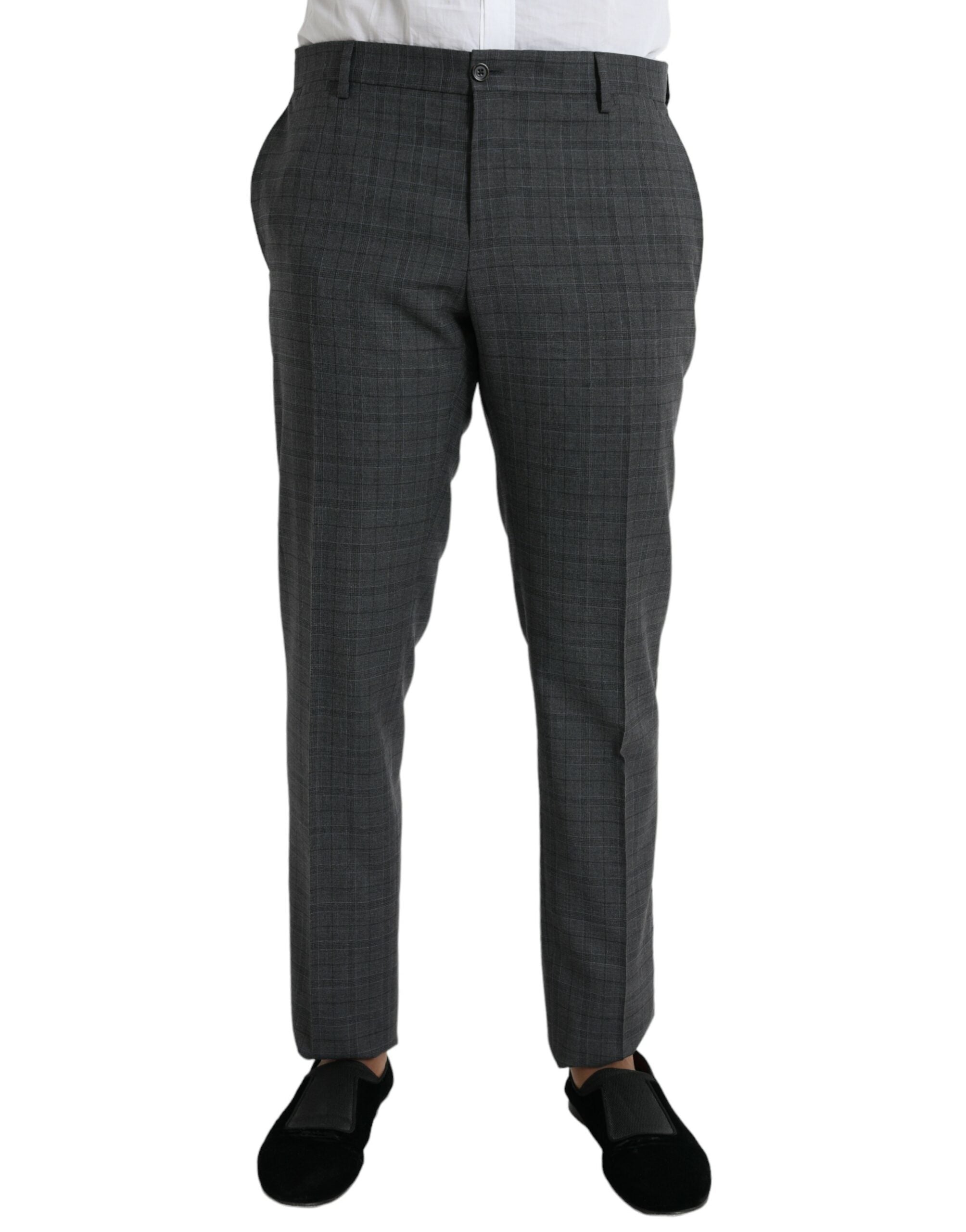 Dolce & Gabbana Gray Plaid Wool MARTINI Formal 2 Piece Suit -   -  Dolce & Gabbana.