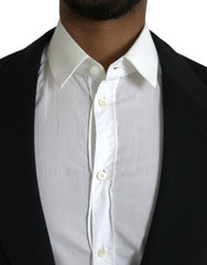 Dolce & Gabbana Black Wool Single Breasted Coat Blazer -   -  Dolce & Gabbana.