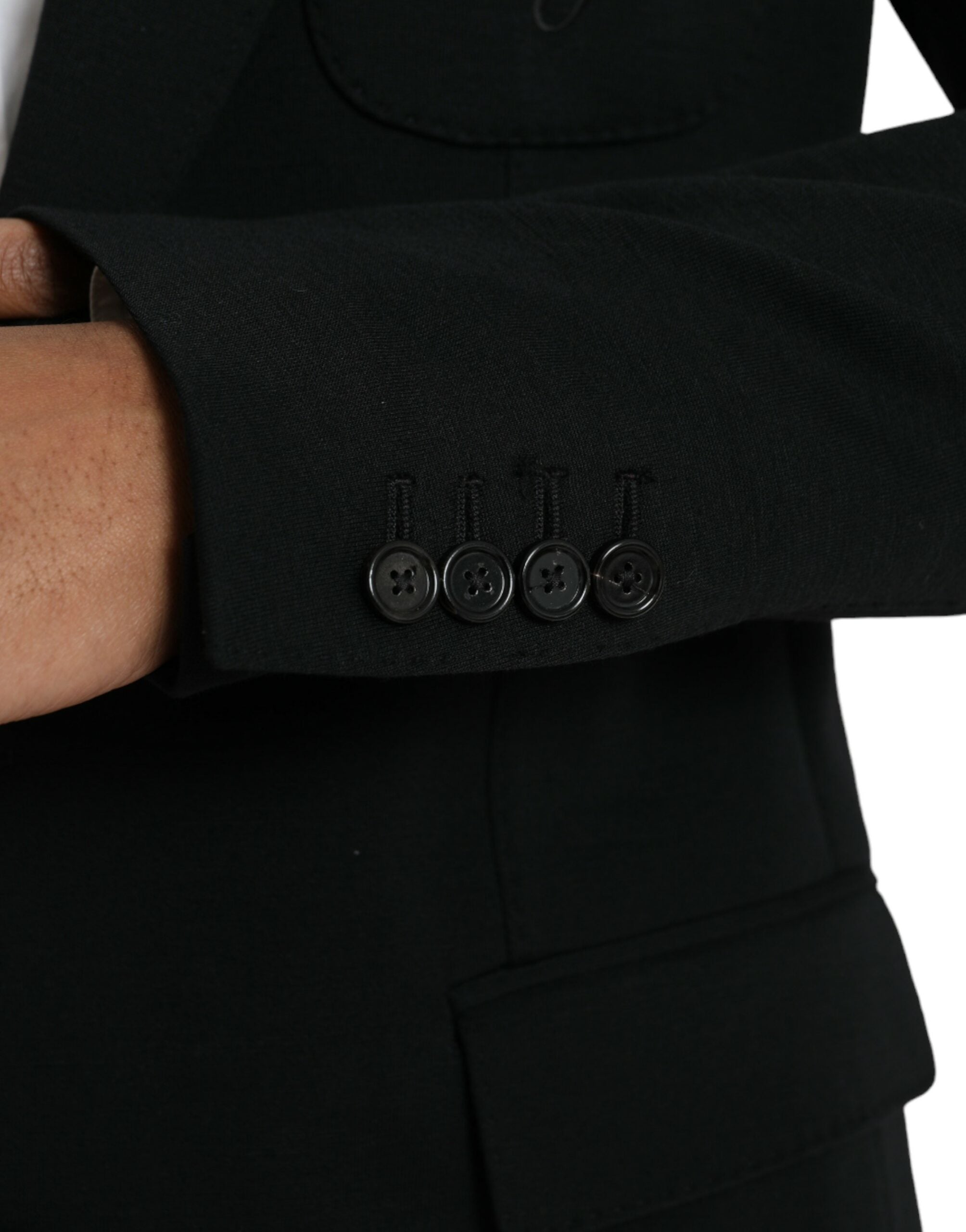Dolce & Gabbana Black Wool Single Breasted Coat Blazer -   -  Dolce & Gabbana.