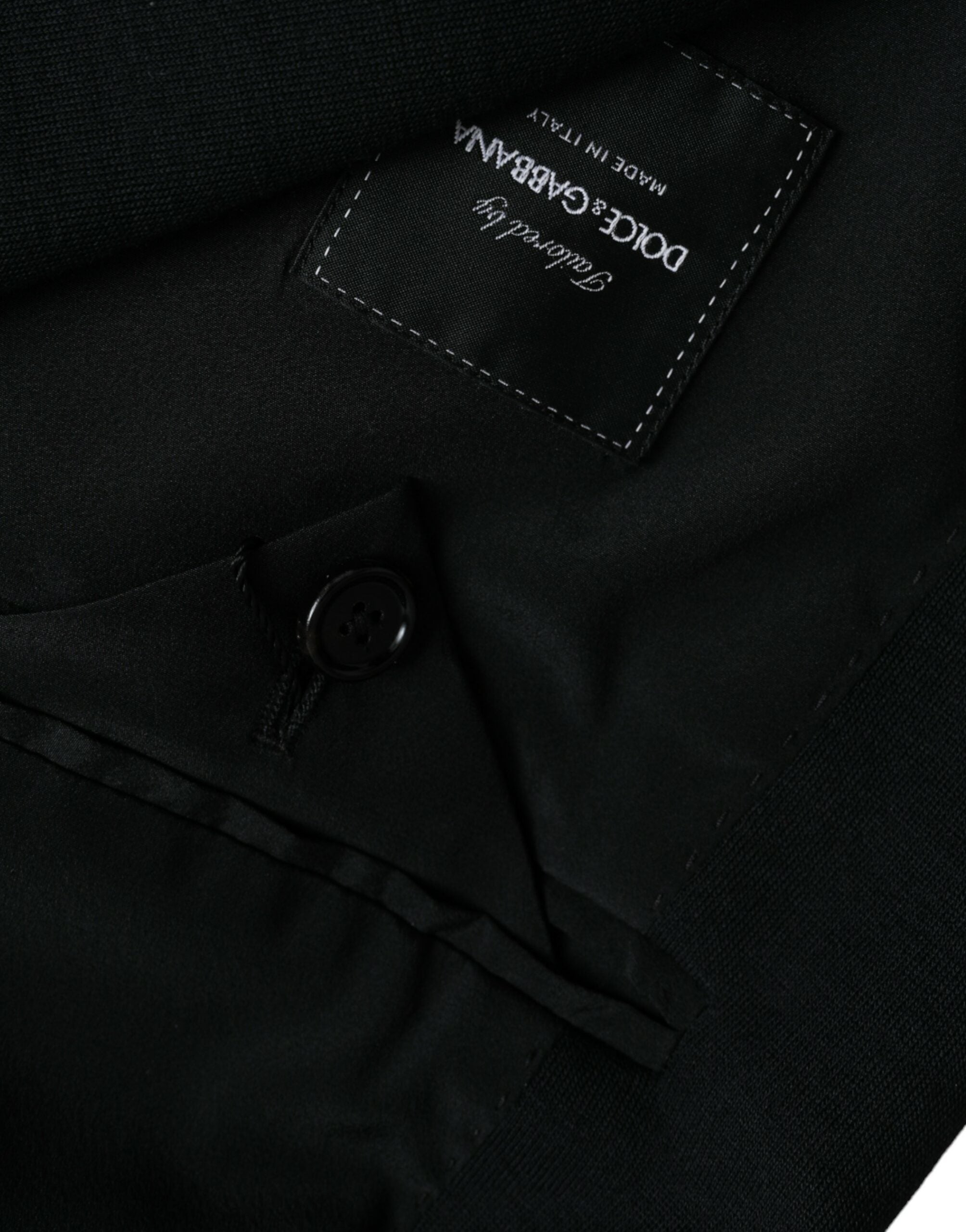 Dolce & Gabbana Black Wool Single Breasted Coat Blazer -   -  Dolce & Gabbana.
