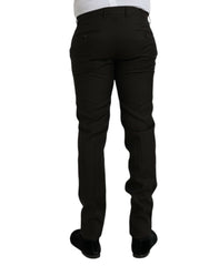 Dolce & Gabbana Dark Brown Wool Slim Fit Formal Pants -   -  Dolce & Gabbana.