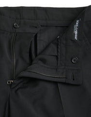 Dolce & Gabbana Black Wool SlimFit Dress Formal Pants -   -  Dolce & Gabbana.