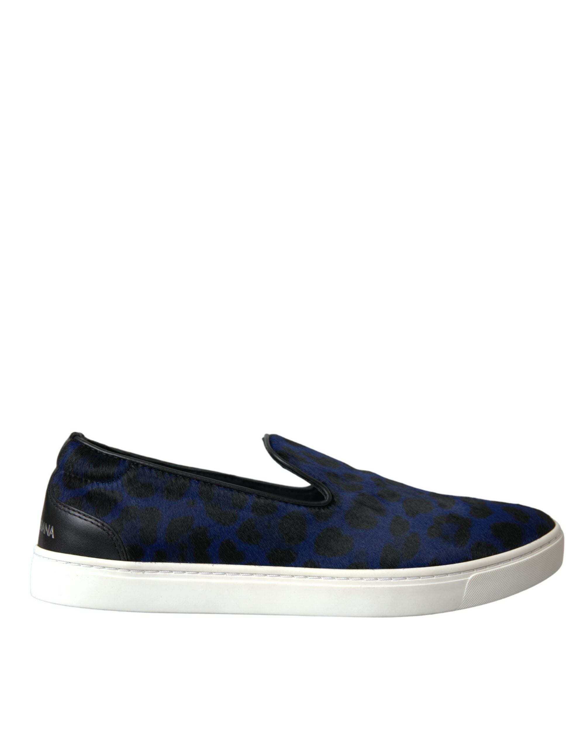 Dolce & Gabbana Blue Calfskin Hair Leopard Sneakers Shoes -   -  Dolce & Gabbana.