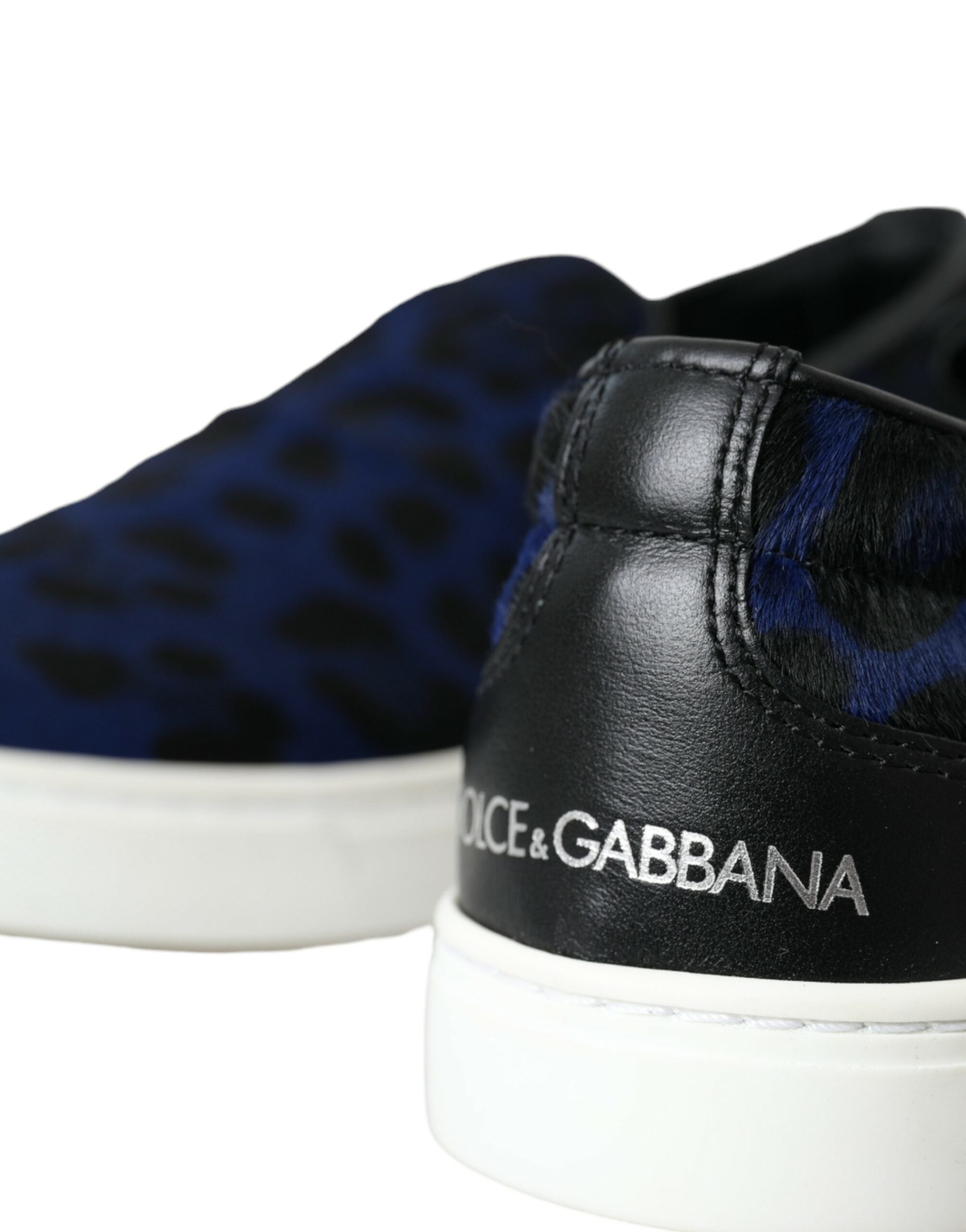 Dolce & Gabbana Blue Calfskin Hair Leopard Sneakers Shoes -   -  Dolce & Gabbana.