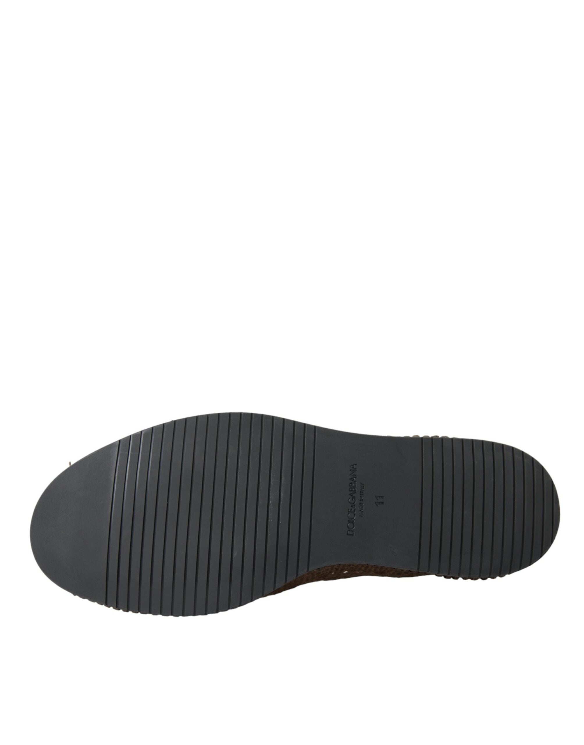 Dolce & Gabbana Brown Woven Leather Loafers Casual Shoes -   -  Dolce & Gabbana.