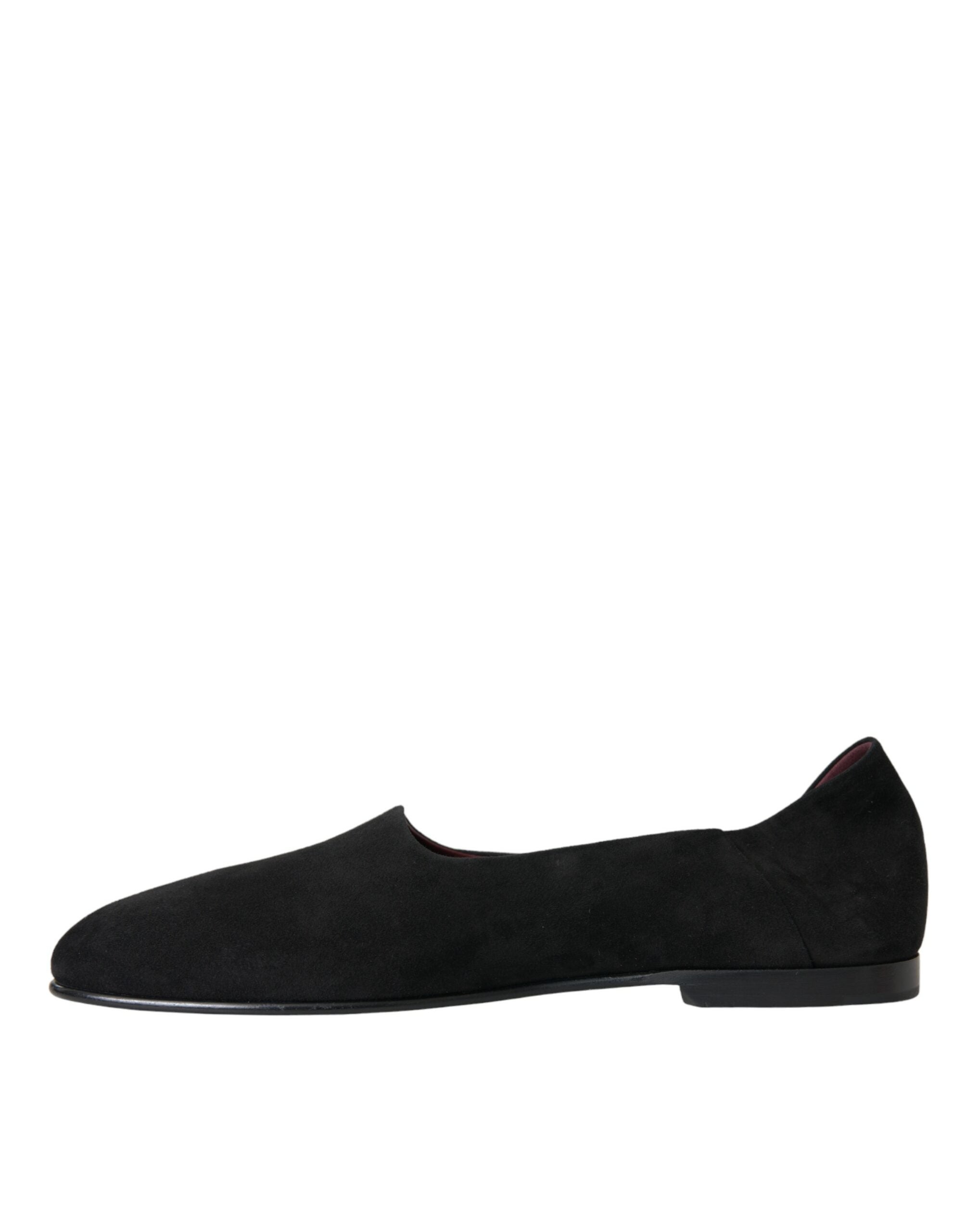 Dolce & Gabbana Black Suede Loafers Formal Dress Slip On Shoes -   -  Dolce & Gabbana.