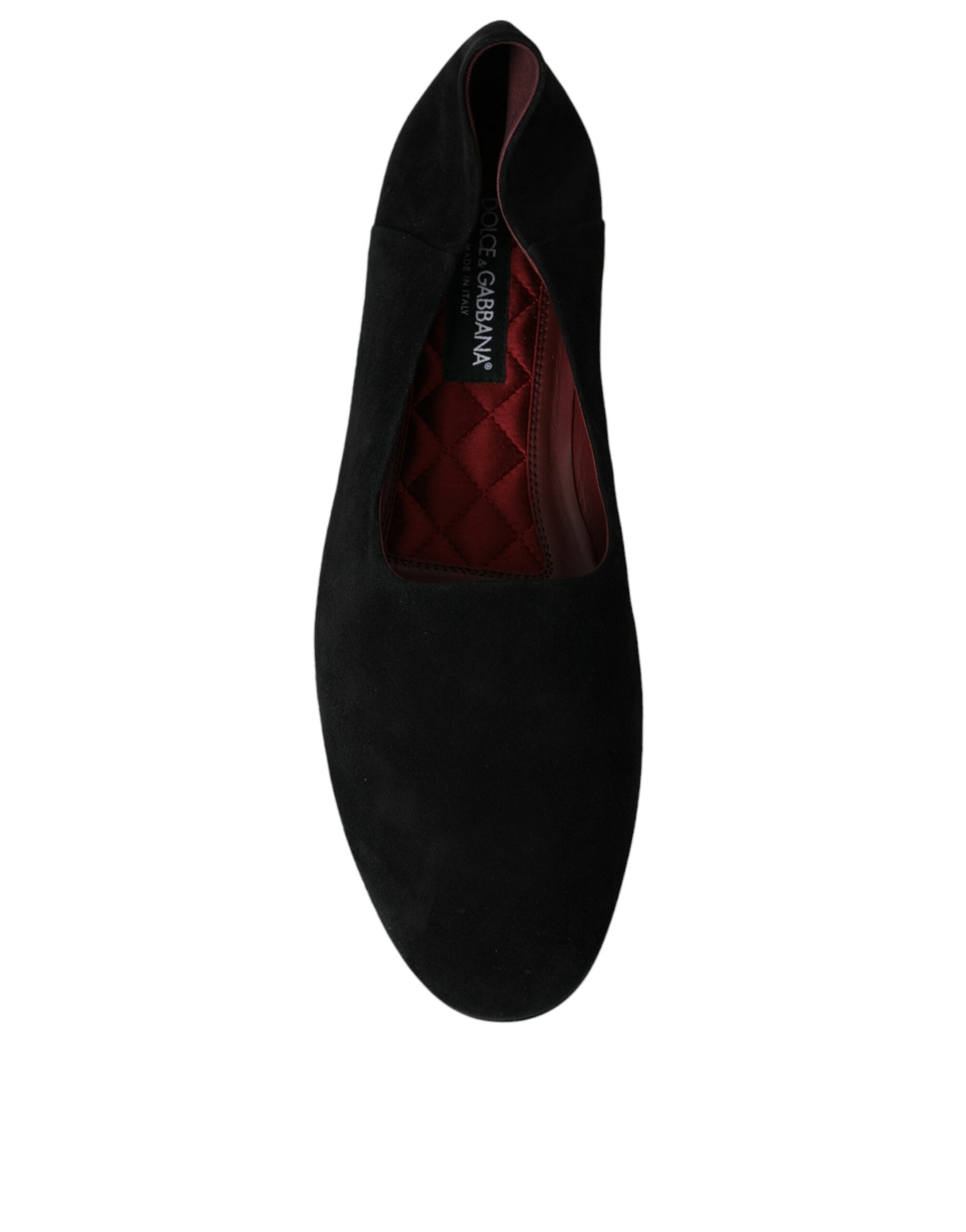 Dolce & Gabbana Black Suede Loafers Formal Dress Slip On Shoes -   -  Dolce & Gabbana.