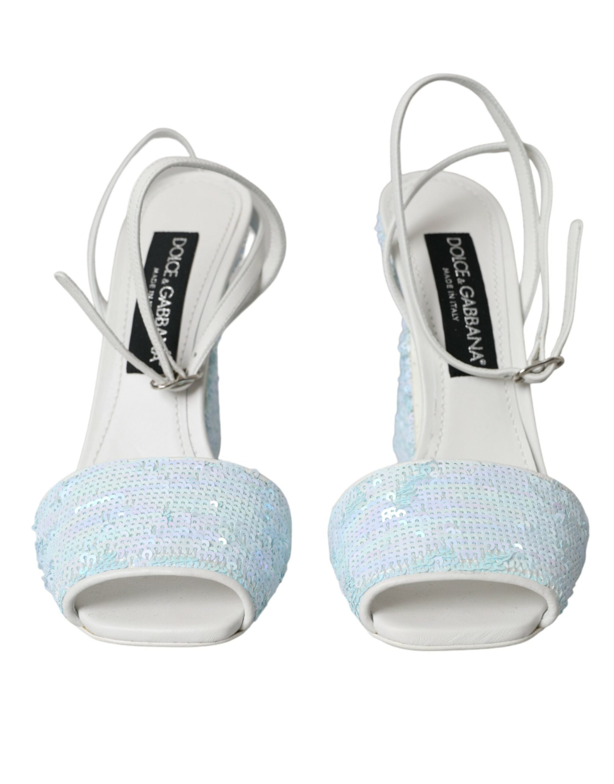 Dolce & Gabbana Light Blue Sequin Ankle Strap Sandals Shoes -   -  Dolce & Gabbana.