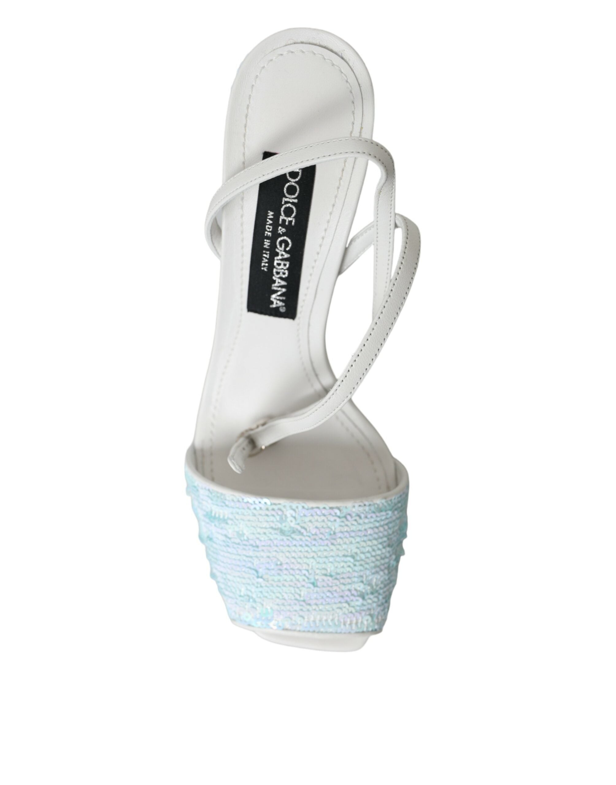Dolce & Gabbana Light Blue Sequin Ankle Strap Sandals Shoes -   -  Dolce & Gabbana.