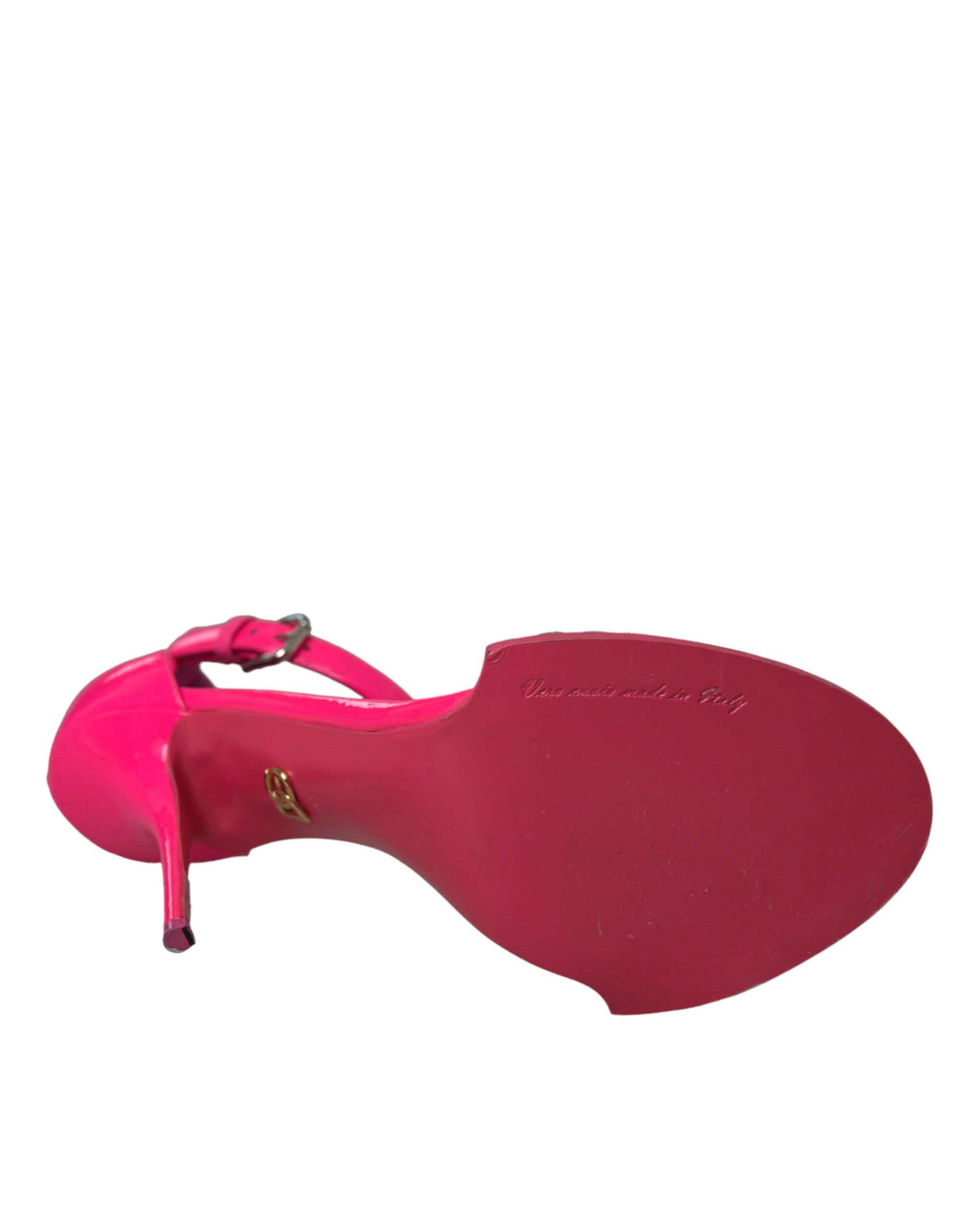 Dolce & Gabbana Pink Leather Crystal Heels Sandals Shoes -   -  Dolce & Gabbana.
