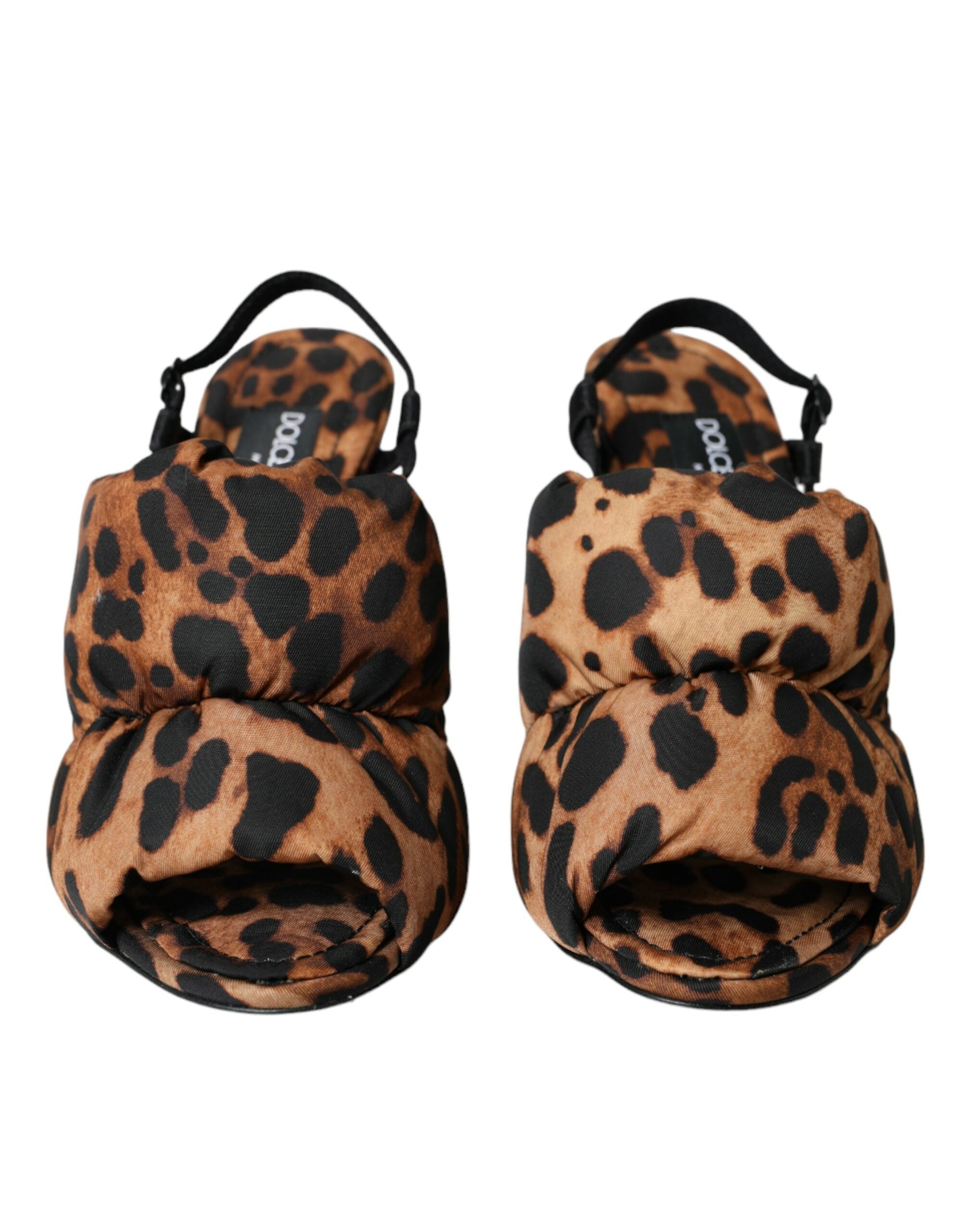 Dolce & Gabbana Brown Leopard Slingback Heels Sandals Shoes -   -  Dolce & Gabbana.