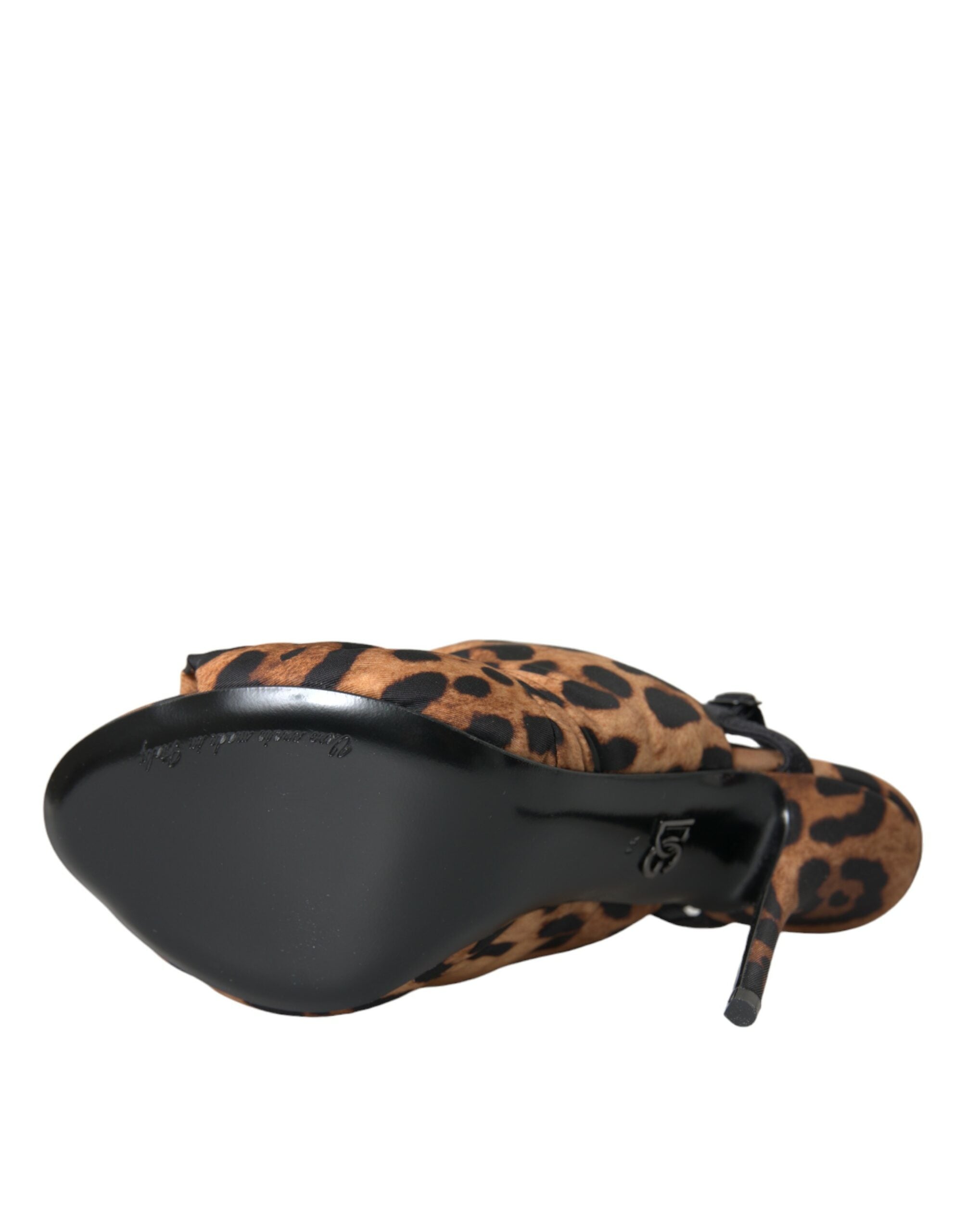 Dolce & Gabbana Brown Leopard Slingback Heels Sandals Shoes -   -  Dolce & Gabbana.